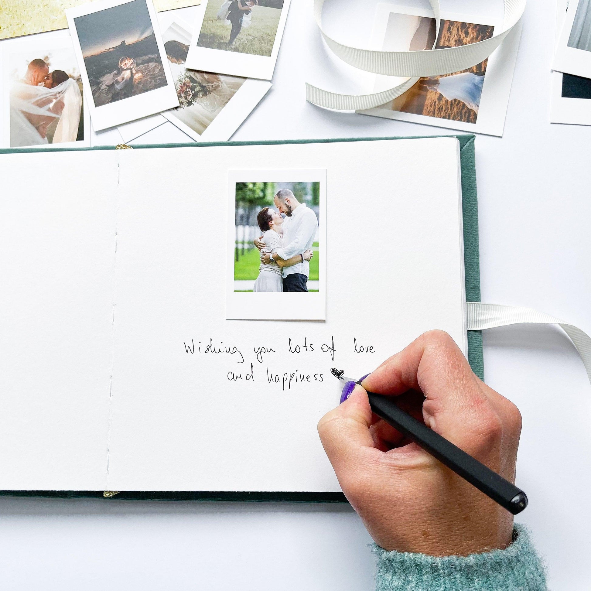 Polaroid Guest Book | Mayo Teal, Coral Cake - klevo Albums