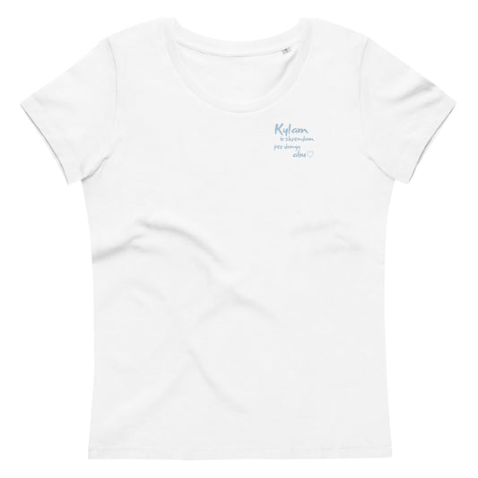 Song Lyrics Women's fitted eco tee
